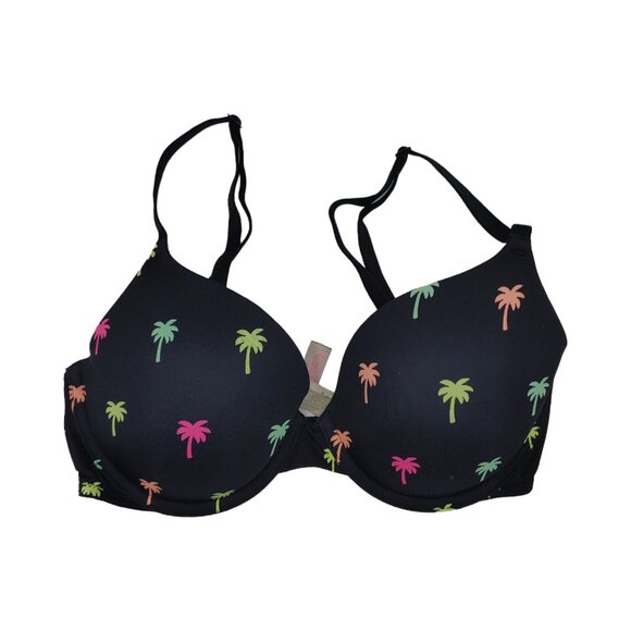 PINK T-Shirt Bra Women 32D Black Wear Everywhere Underwire Victoria's Secret - Picture 10 of 10